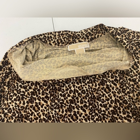 Michael Michael Kors Womens Size XL Animal Leopard Print Cowl Neck Blouse - Picture 3 of 8